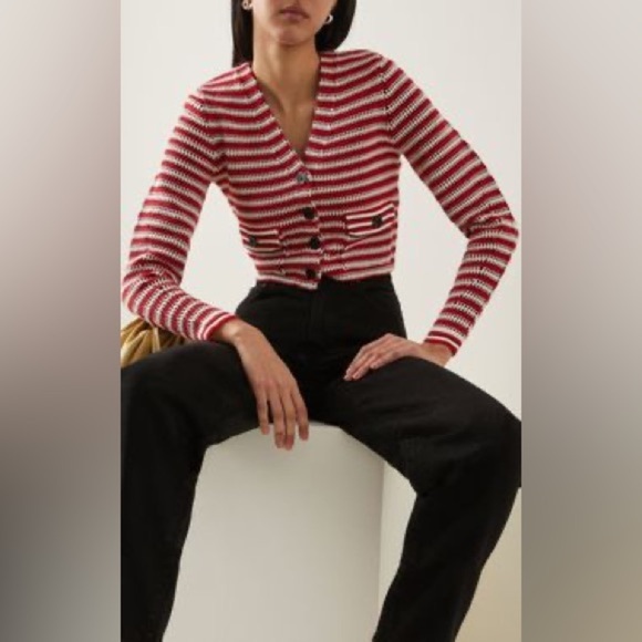 NWT Self Portrait striped cardigan and skirt set SZ small - Picture 1 of 8